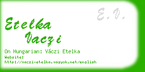 etelka vaczi business card